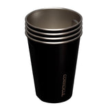 Juego de 4 vasos termicos acero inoxidable negro 532ml Corkcicle