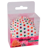 Juego de 50 capacillos papel puntos 5cm Silikomart