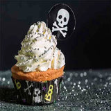 Juego decorativo de cupcakes calavera 5 cm Silikomart
