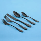 Juego de cubiertos Ebony 20pzas. acero negro Gourmet Settings