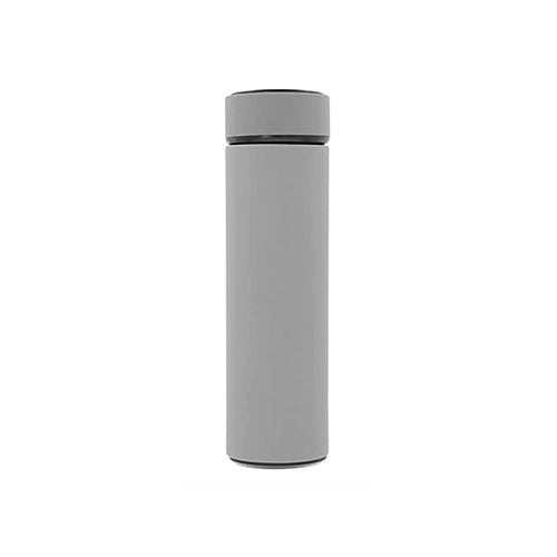 Termo con tapa 450ml acero inoxidable gris Linnar