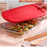 Refractario rectangular con tapa vidrio 1.9L Pasabahce