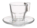 Terno Moka casa blanca vidrio 70ml Pasabahce