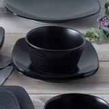 Plato dulce swirl negro 14 cm porcelana Noritake