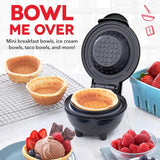 Mini wafflera Bowl helado negro 10 cm Dash