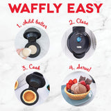 Mini wafflera Bowl helado negro 10 cm Dash