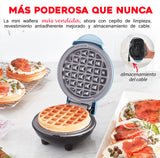 Dash Mini Máquina De Lujo Para waffles Individuales Color Azul Dream con cepillo