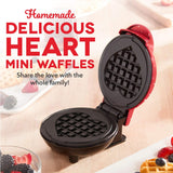 Mini wafflera corazón roja Dash