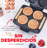 Máquina para 4 miniwaffles aqua Dash