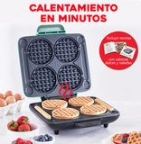 Máquina para 4 miniwaffles aqua Dash