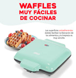 Máquina para 4 miniwaffles aqua Dash