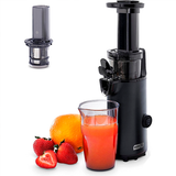 Dash Extractor Compacto De Prensa Eléctrico Color Negro Ideal para jugo de naranja, limón, toronja, hojas verdes, nueces y más | Compacto y Silencioso | Fácil de usar
