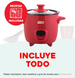 Mini Olla arrocera 2 tazas extraible roja Dash