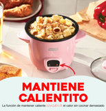 Mini arrocera 2 tazas rosa Dash