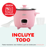 Mini arrocera 2 tazas rosa Dash