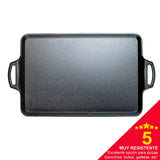 Charola hierro fundido rectangular negro 40 x 27 cm Lodge