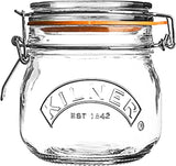 Frasco clip cuadrado con tapa 500 ml Kilner