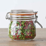 Frasco clip cuadrado con tapa 500 ml Kilner