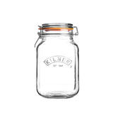 Frasco clip cuadrado con tapa 1.5 L Kilner