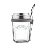 Frasco de vidrio con tapa y cuchara 350 ml Kilner