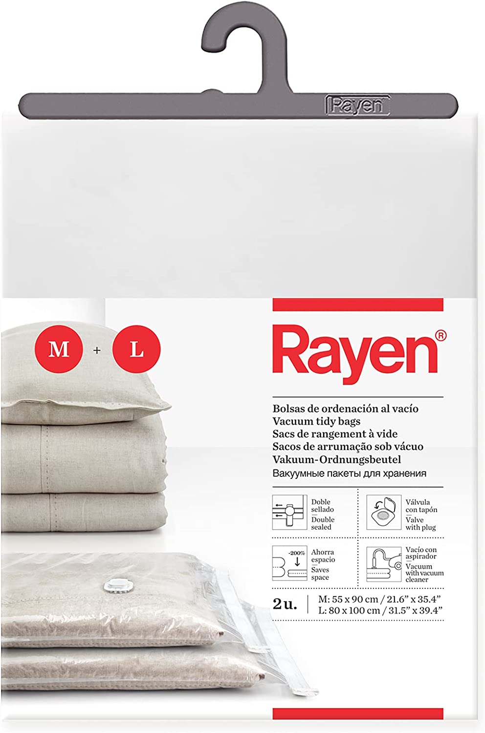 Bolsa de almacenamiento al vacío para ropa 80 x 100 cm Rayen – Tendence