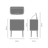 Bote basura doble cubo acero 11/23 L Brabantia