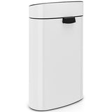 Bote de basura touch bin acero inoxidable blanco 40 L Brabantia