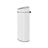 Bote de basura touch bin acero inoxidable blanco 40 L Brabantia