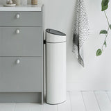 Bote de basura touch bin acero inoxidable blanco 40 L Brabantia
