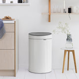 Bote de basura touch bin acero inoxidable blanco 40 L Brabantia