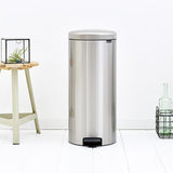 Bote de basura new acero mate gris 30 L Brabantia