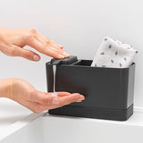 Organizador con dispensador plástico gris Brabantia