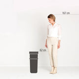 Bote para reciclar con asa rectangular gris 40 L Brabantia