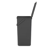 Bote para reciclar con asa rectangular gris 40 L Brabantia