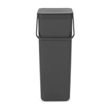 Bote para reciclar con asa rectangular gris 40 L Brabantia