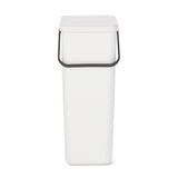 Bote para reciclar rectanular con asa blanco 40 L Brabantia desc