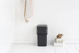 Cubeta de reciclaje con asa gris 12 L Brabantia