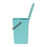 Cubo reciclaje con asa menta 16 L Brabantia desc