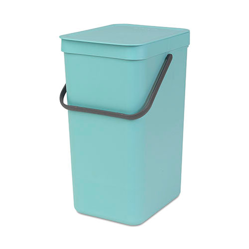 Cubo reciclaje con asa menta 16 L Brabantia desc