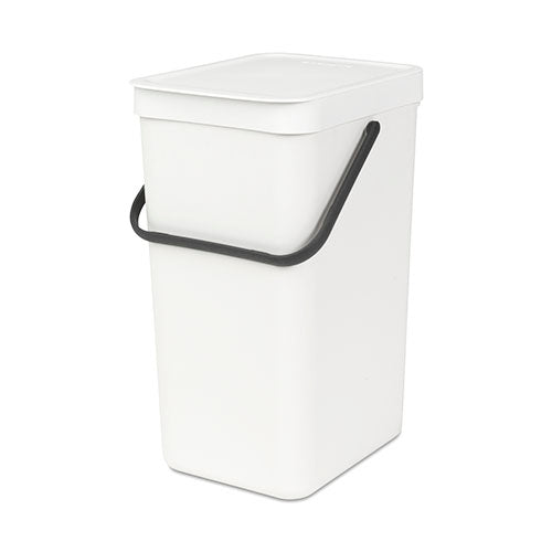 Cubo reciclaje con asa blanco 16 L Brabantia