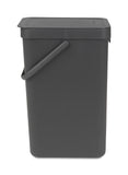 Cubeta de reciclaje con asa gris 16 L Brabantia