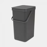 Cubeta de reciclaje con asa gris 16 L Brabantia