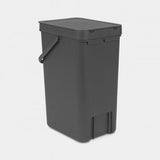 Cubeta de reciclaje con asa gris 16 L Brabantia