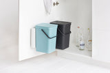 Par de Botes de reciclaje con asa menta/gris 12 L Brabantia desc