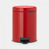 Bote de basura Newicon Cubo con pedal plástico rojo 5 L Brabantia