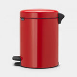 Bote de basura Newicon Cubo con pedal plástico rojo 5 L Brabantia