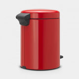 Bote de basura Newicon Cubo con pedal plástico rojo 5 L Brabantia