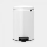 Bote de basura con pedal Newi acero/plastico blanco12 L Brabantia