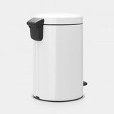 Bote de basura con pedal Newi acero/plastico blanco12 L Brabantia