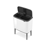 Bote basura doble cubo acero blanco 11 / 23 L Brabantia